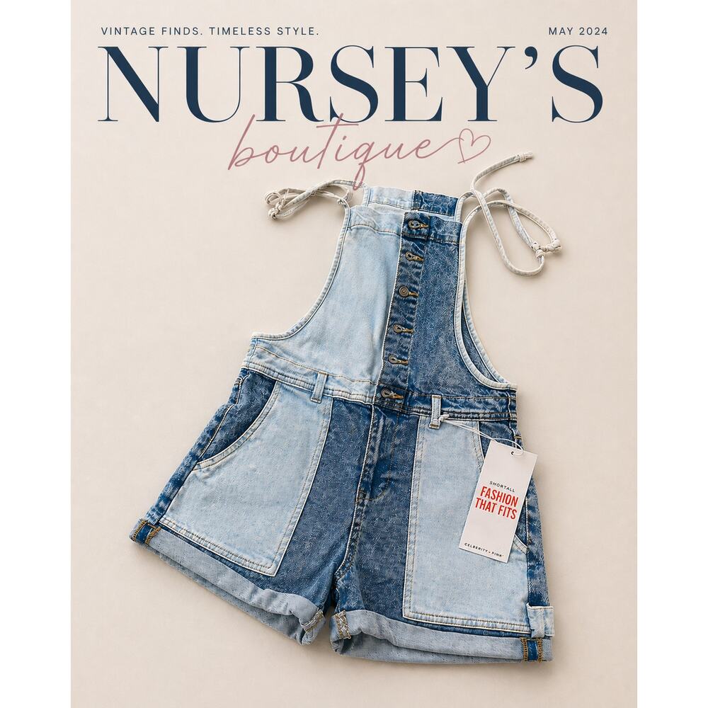 Celebrity Pink Two Tone Denim Shortalls Womens Small Patchwork NWT